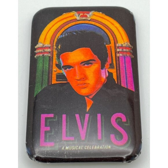 Vintage Elvis Presley Pinback 1988 A Musical Celebration Pin Button Badge - Picture 6 of 6